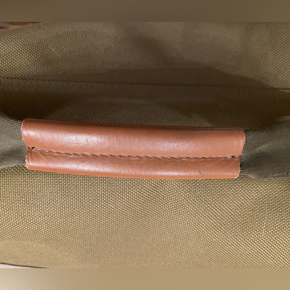 Vintage Eddie Bauer Canvas Duffel. Brass hardware. Leather handle. Beautiful. - Picture 9 of 9